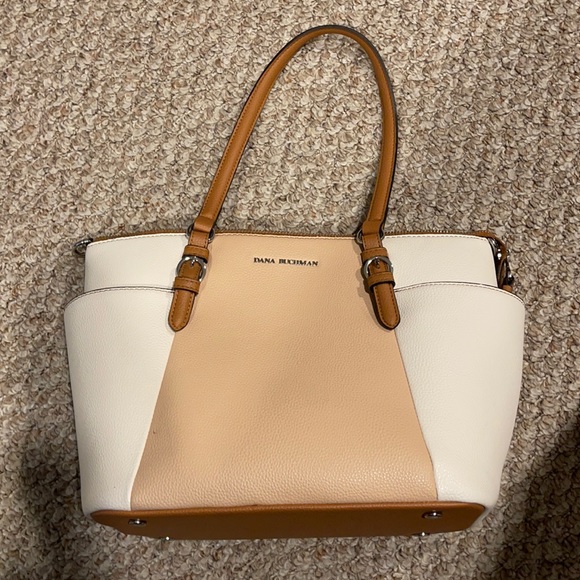 Dana Buchman pink and cream tote